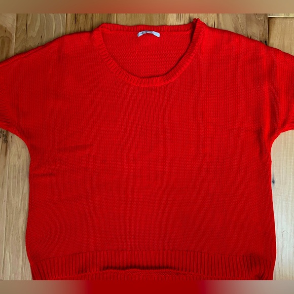 ❤️🍅🧶GAP Tomato Red Cotton Sweater - Picture 1 of 4